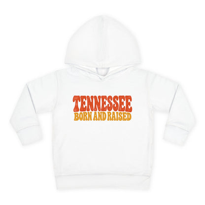 Tennessee Born and Raised Retro 1970s Unisex Toddler Pullover Fleece Hoodie