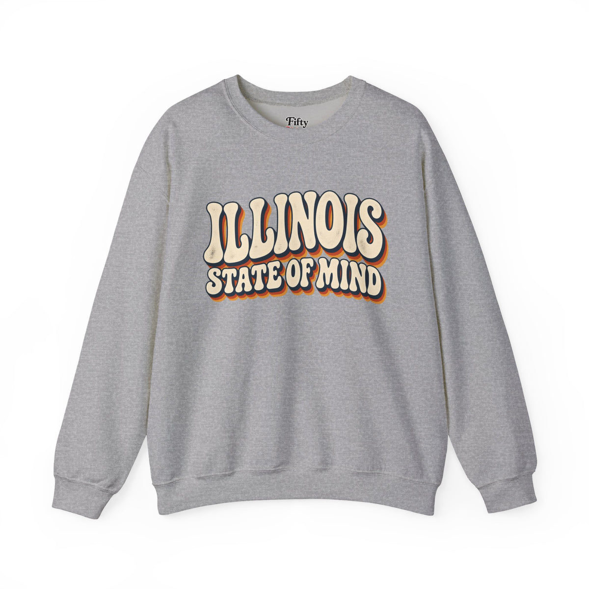 Illinois State of Mind Unisex Crewneck Sweatshirt State Name Graphic