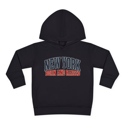 New York Born and Raised Classic Heritage Unisex Toddler Pullover Fleece Hoodie Graphic