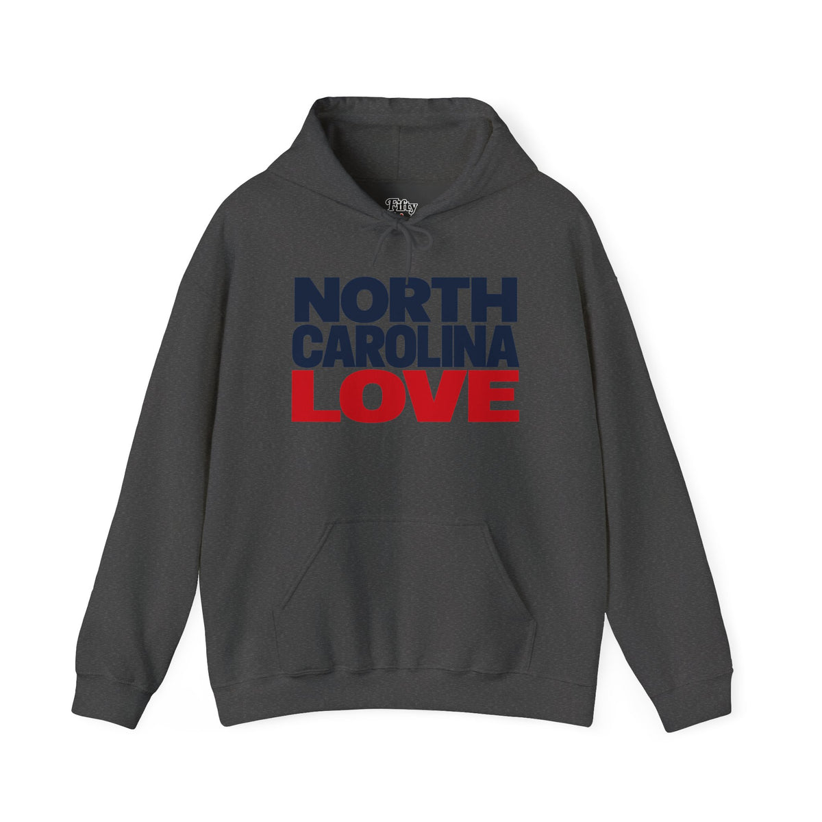 North Carolina Love Unisex Hoodie State Name Graphic