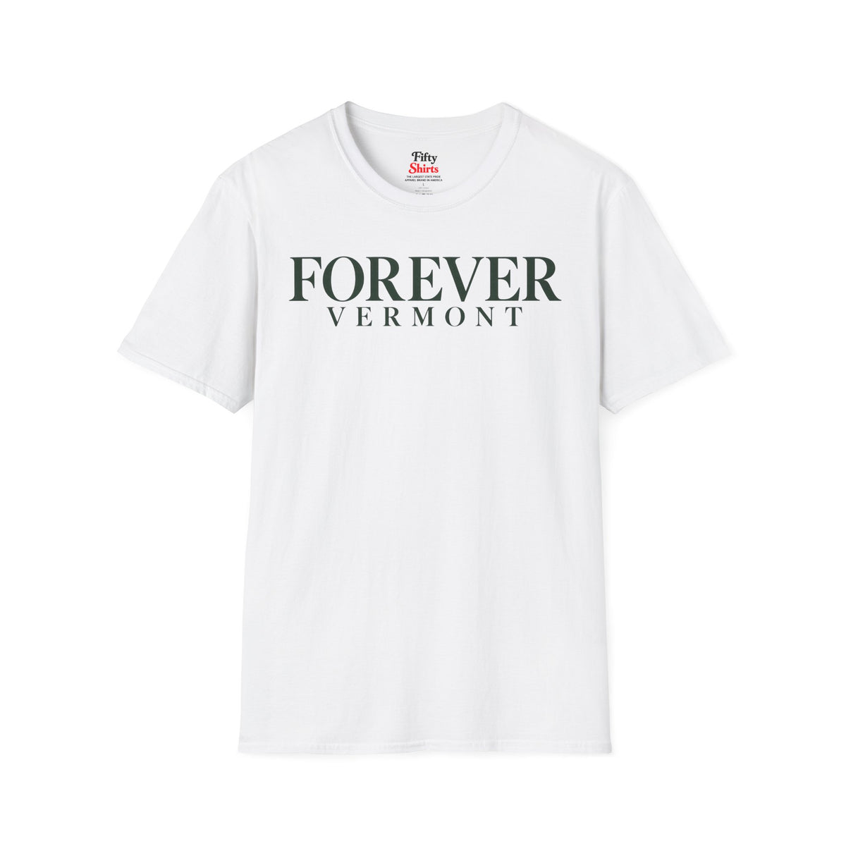 Forever Vermont Unisex Softstyle T Shirt State Name Graphic Tee
