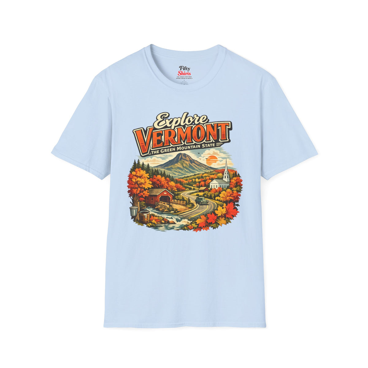 Explore Vermont Unisex Softstyle T Shirt State Pride Graphic Tee Collections FS03