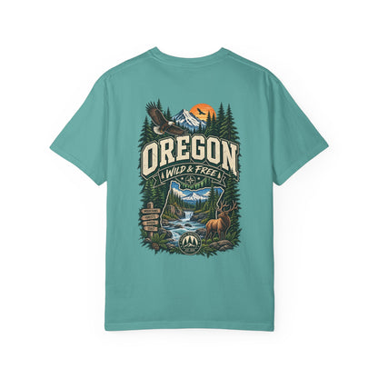 Oregon Wild & Free Unisex Comfort Color 1717 Streetwear Graphic Tee