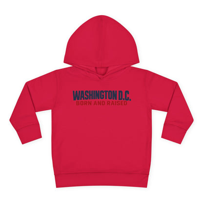 Washington DC Born and Raised Minimal Modern Unisex Toddler Pullover Fleece Hoodie
