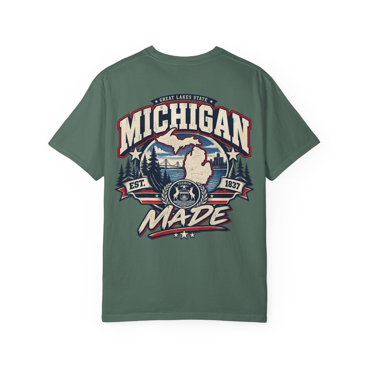 Michigan Made Unisex Comfort Color 1717 Streetwear Graphic Tee