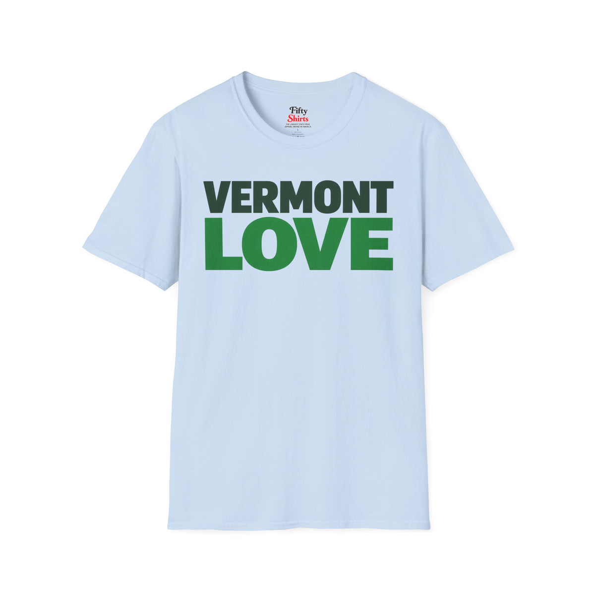 Vermont Love Unisex Softstyle T Shirt State Name Graphic Tee