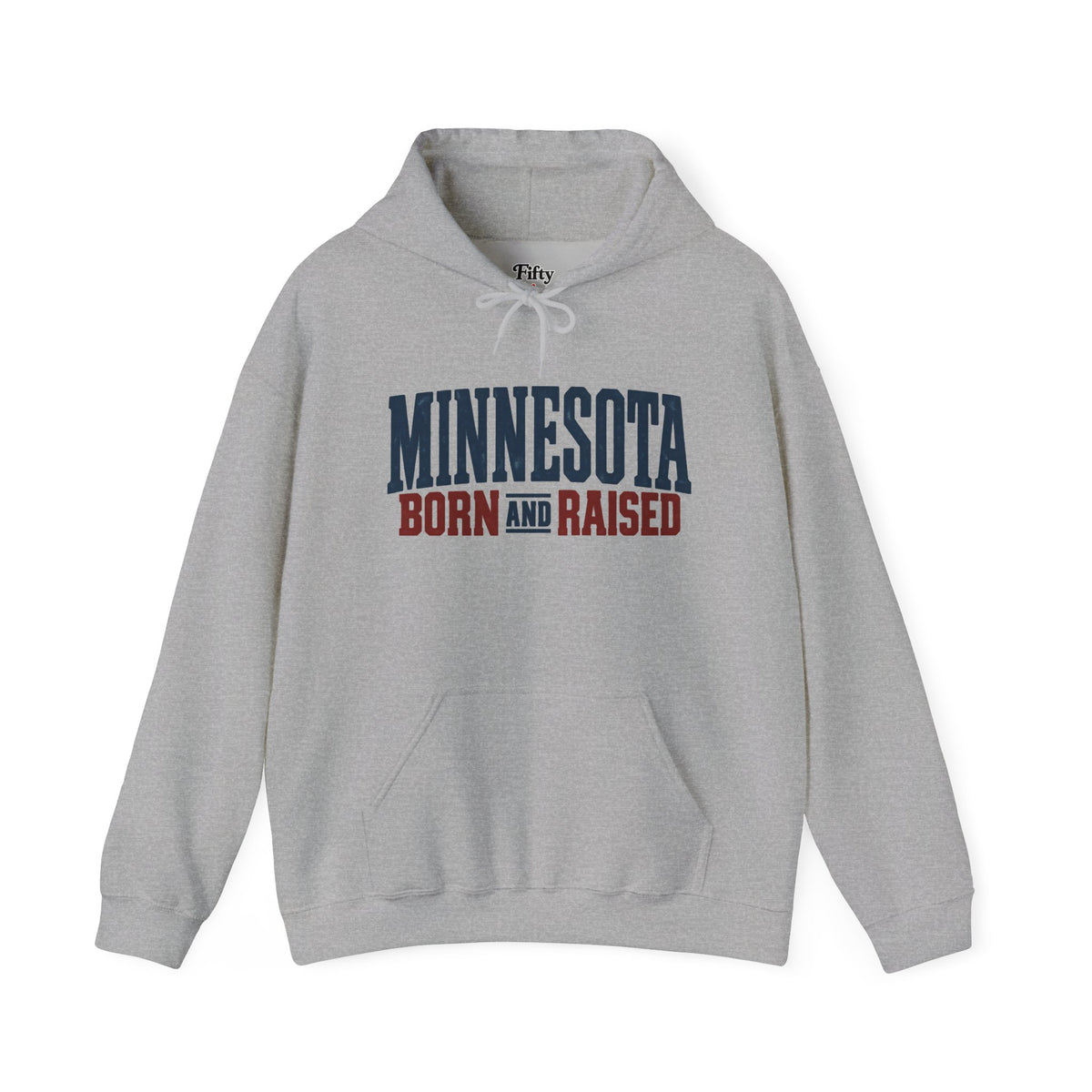 Minnesota Born and Raised Rustic Americana Unisex Hoodie Graphic