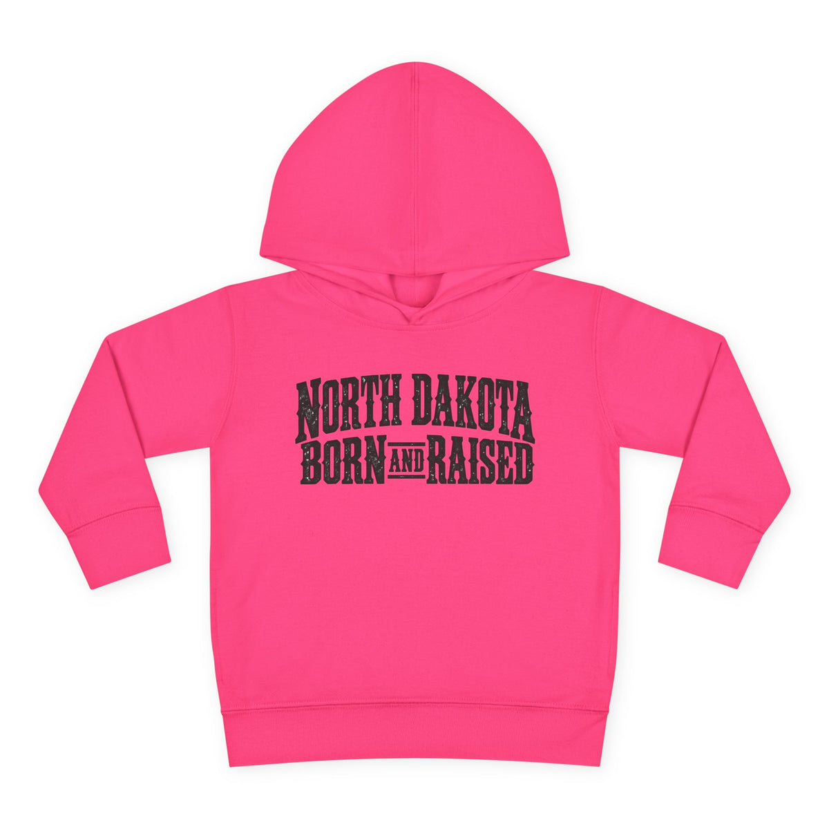 North Dakota Born and Raised Rugged Prairie Heritage Unisex Toddler Pullover Fleece Hoodie