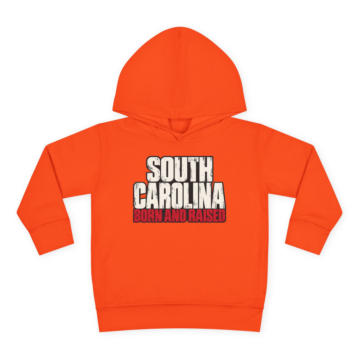 South Carolina Born and Raised Southern Streetwear Unisex Toddler Pullover Fleece Hoodie