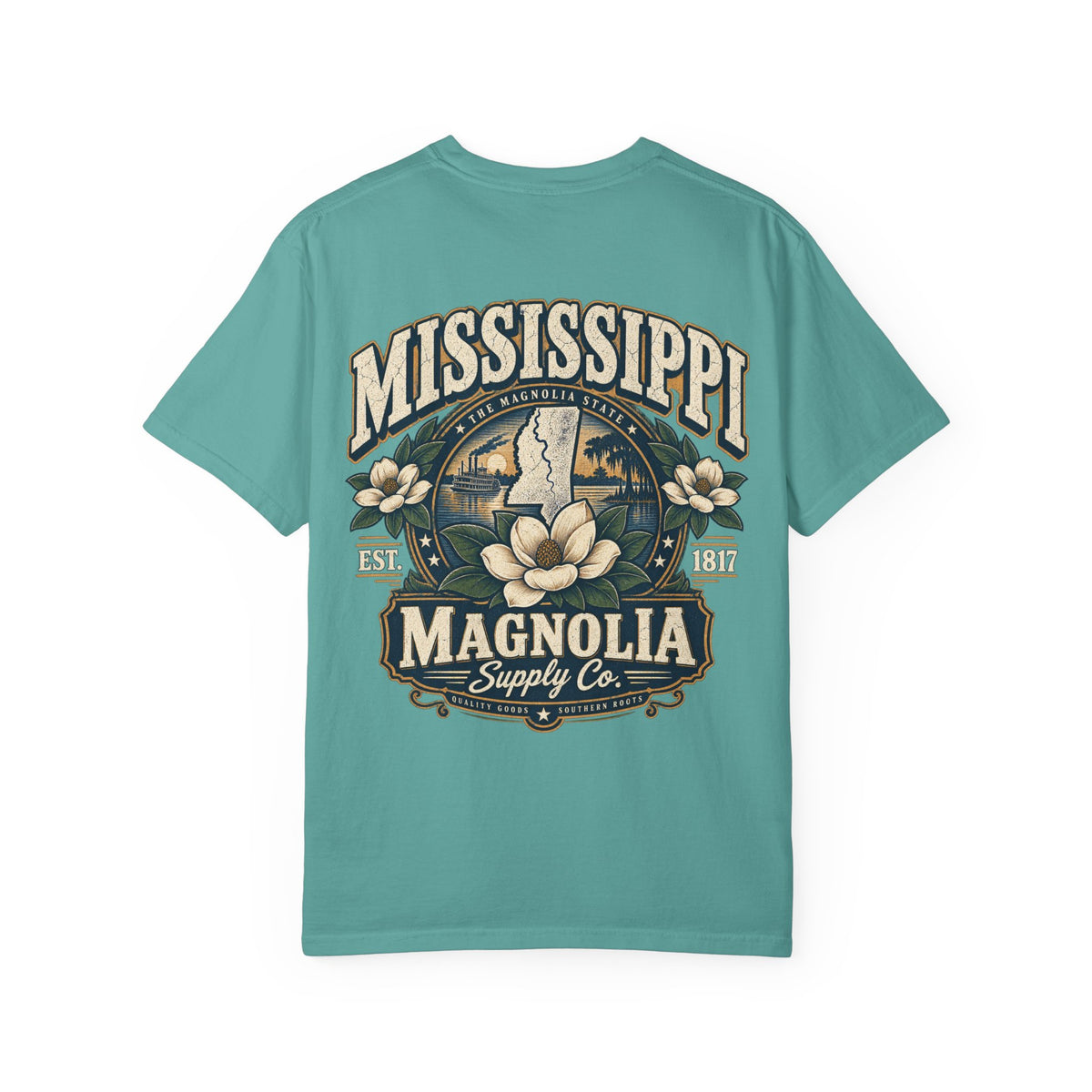 Mississippi Magnolia Supply Co. Unisex Comfort Color 1717 Streetwear Graphic Tee