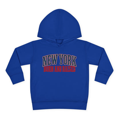 New York Born and Raised Old-School Americana Unisex Toddler Pullover Fleece Hoodie Graphic