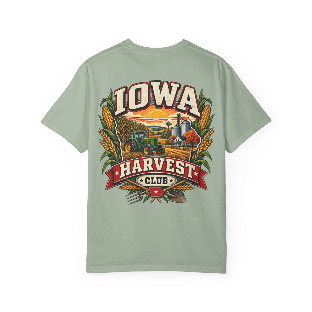Iowa Harvest Club Unisex Comfort Color 1717 Streetwear Graphic Tee