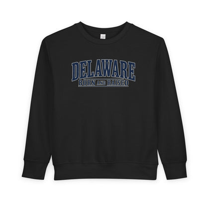Delaware Born and Raised Luxury Vintage Unisex Toddler Sweatshirt