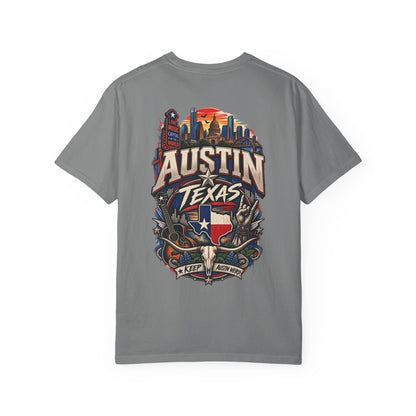 Austin Texas Unisex Comfort Color 1717 Streetwear Graphic Tee