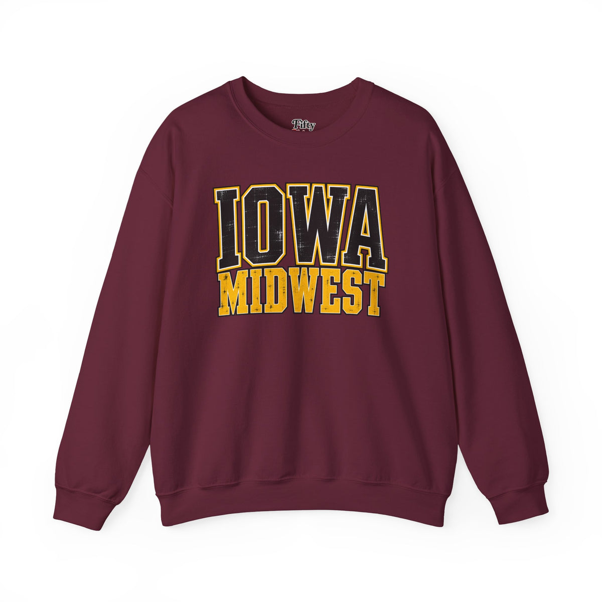 Iowa Midwest Unisex Crewneck Sweatshirt State Name Graphic