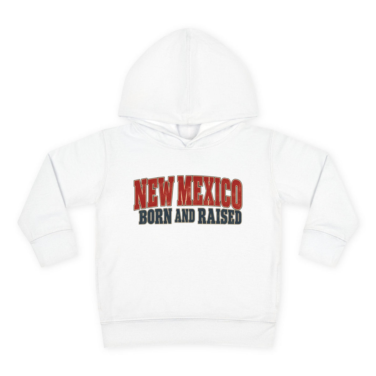 New Mexico Born and Raised Vintage Americana Unisex Toddler Pullover Fleece Hoodie