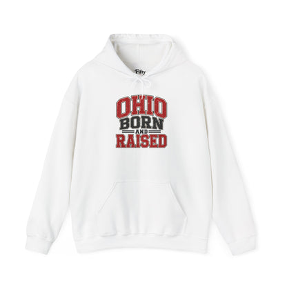Ohio Born And Raised Unisex Hoodie State Name Graphic