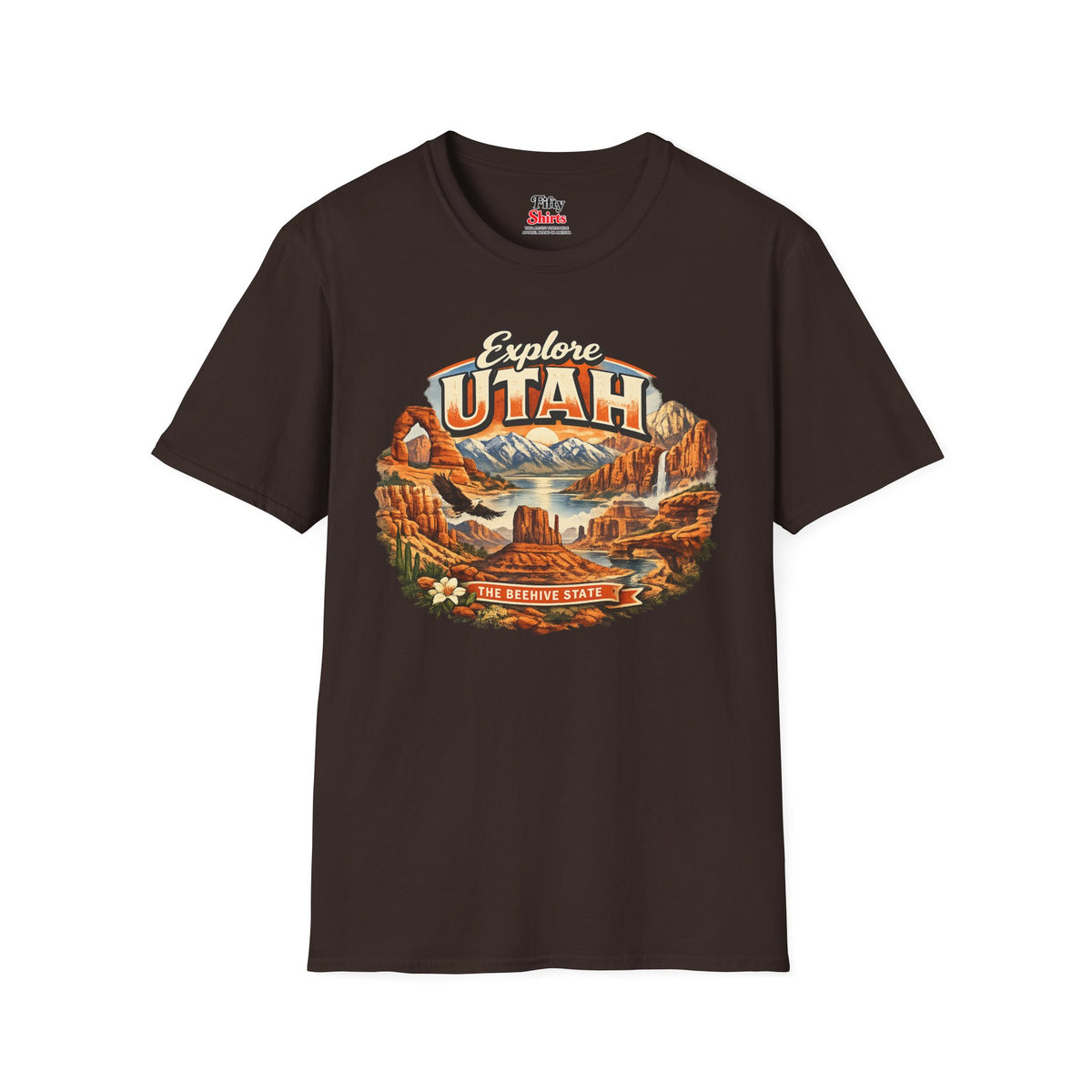Explore Utah Unisex Softstyle T Shirt State Pride Graphic Tee Collections FS03
