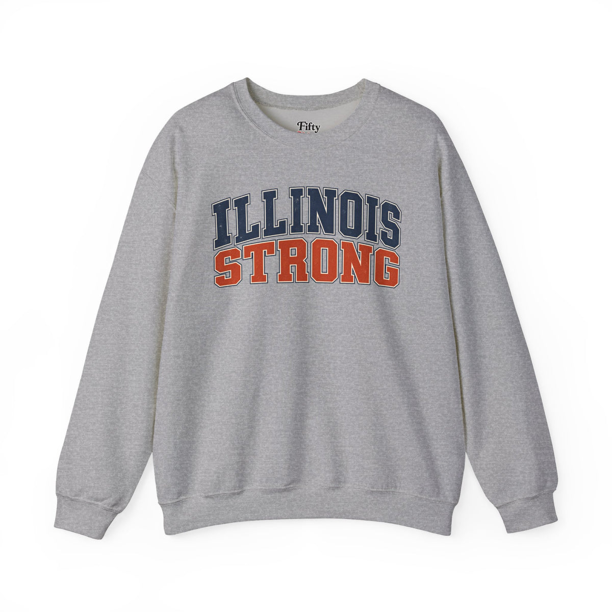 Illinois Strong Unisex Crewneck Sweatshirt State Name Graphic