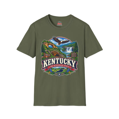 Kentucky Bluegrass State Adventure Unisex Softstyle T Shirt State Pride Graphic Tee Collections FS03