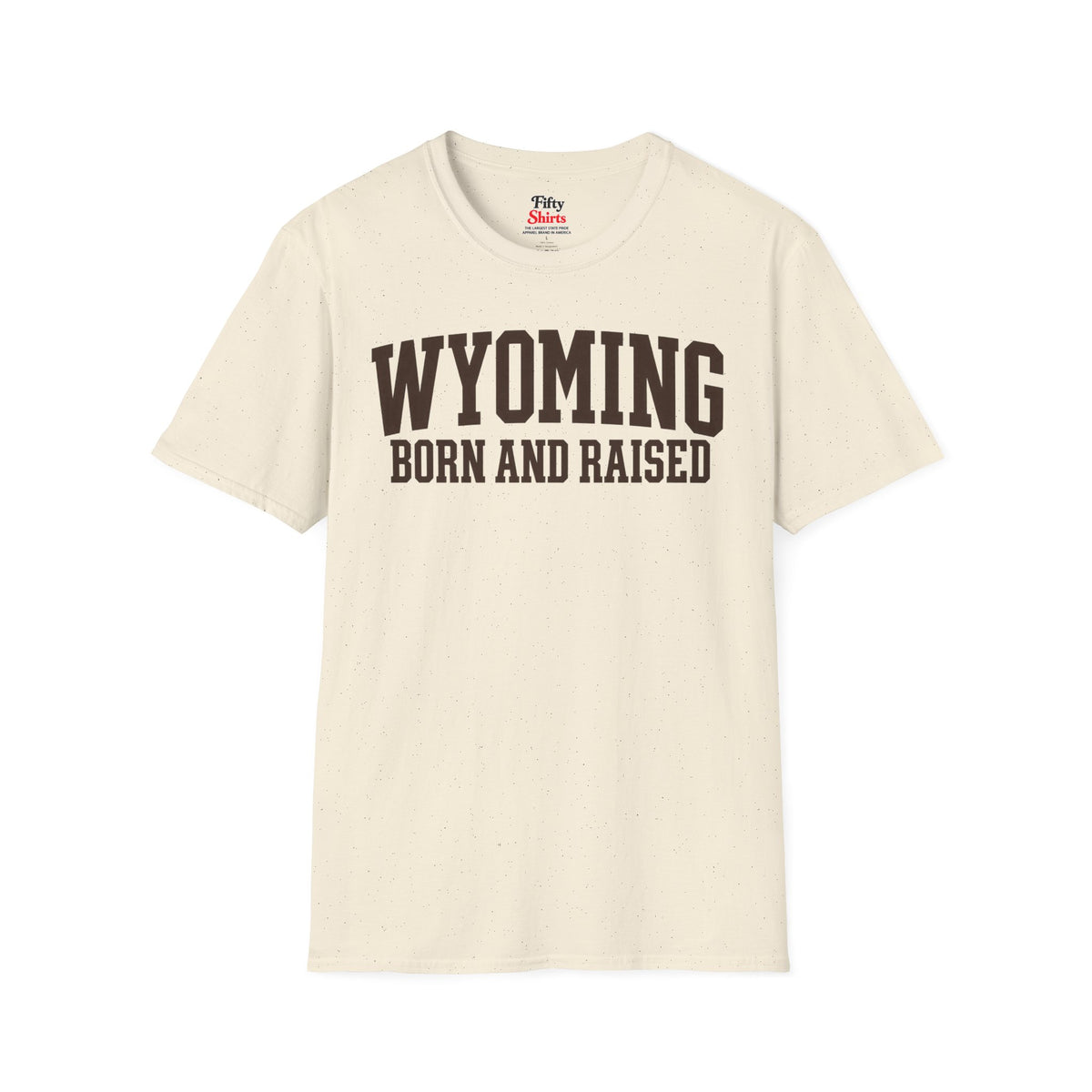 Wyoming Born and Raised Unisex Softstyle T Shirt State Name Graphic Tee
