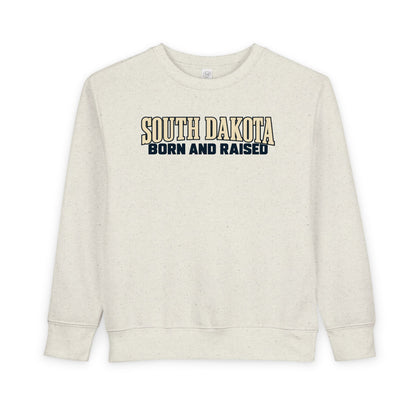 South Dakota Born and Raised Premium Heritage Unisex Toddler Sweatshirt