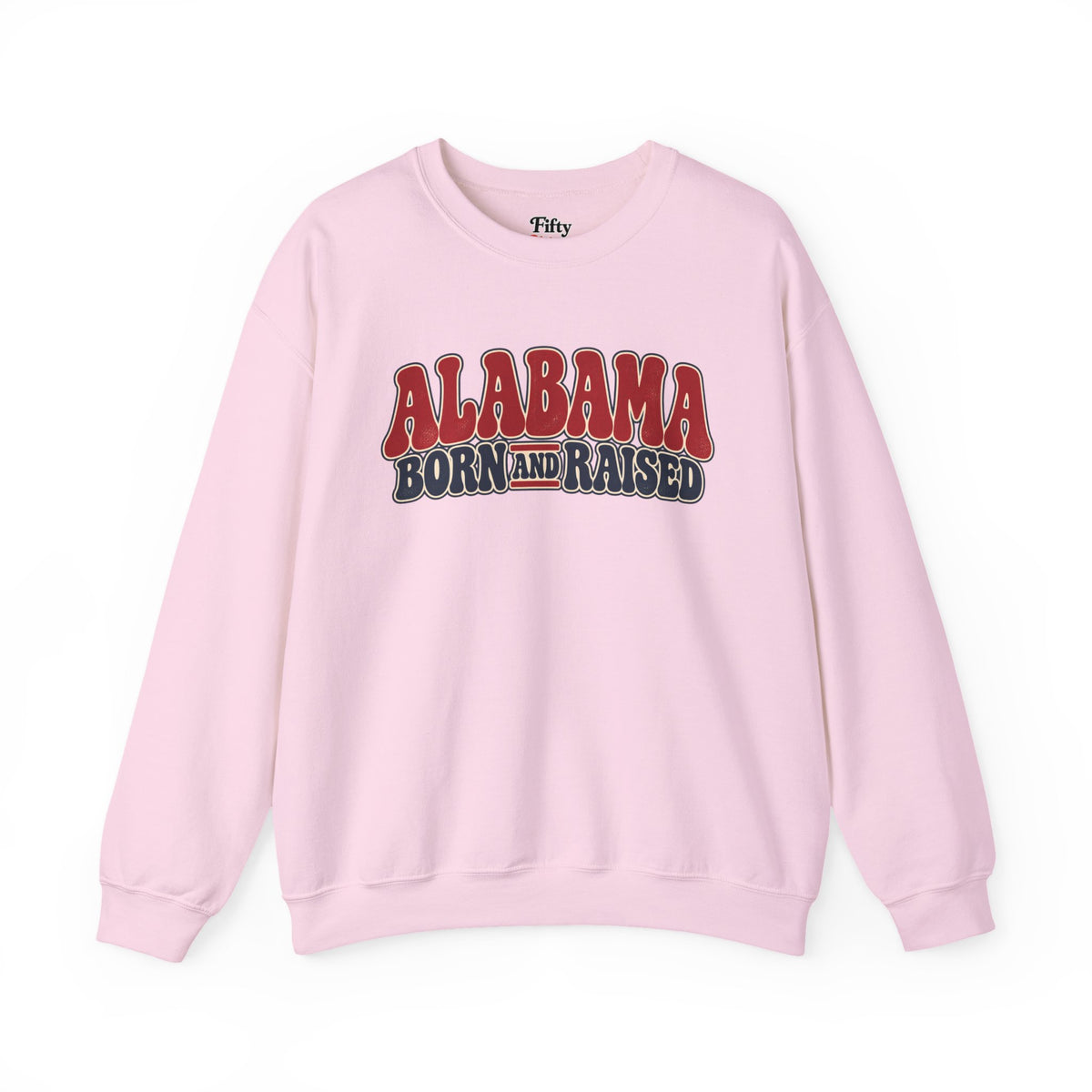 Alabama Born and Raised Retro 1970s Americana Unisex Sweatshirt Graphic