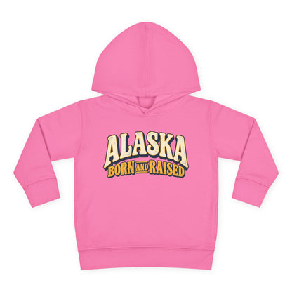 Alaska Born and Raised Retro 1970s Alaska Unisex Toddler Pullover Fleece Hoodie