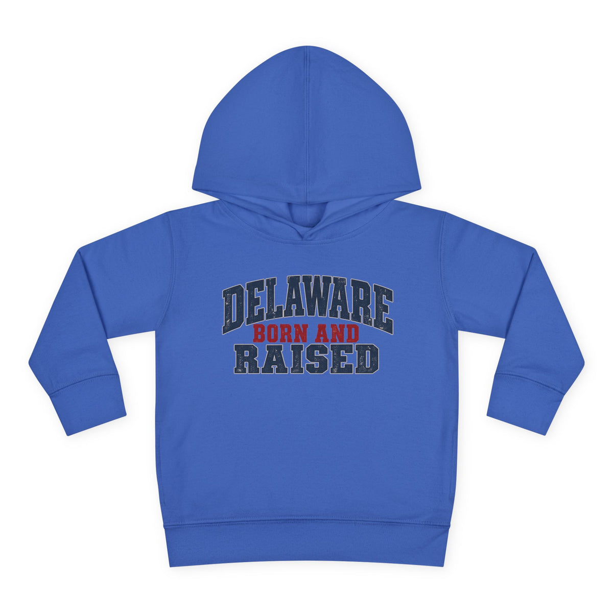 Delaware Born and Raised Rustic Heritage Unisex Toddler Pullover Fleece Hoodie