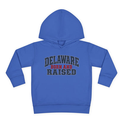 Delaware Born and Raised Rustic Heritage Unisex Toddler Pullover Fleece Hoodie