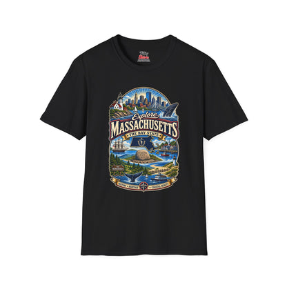 Explore Massachusetts Unisex Softstyle T Shirt State Pride Graphic Tee Collections FS03