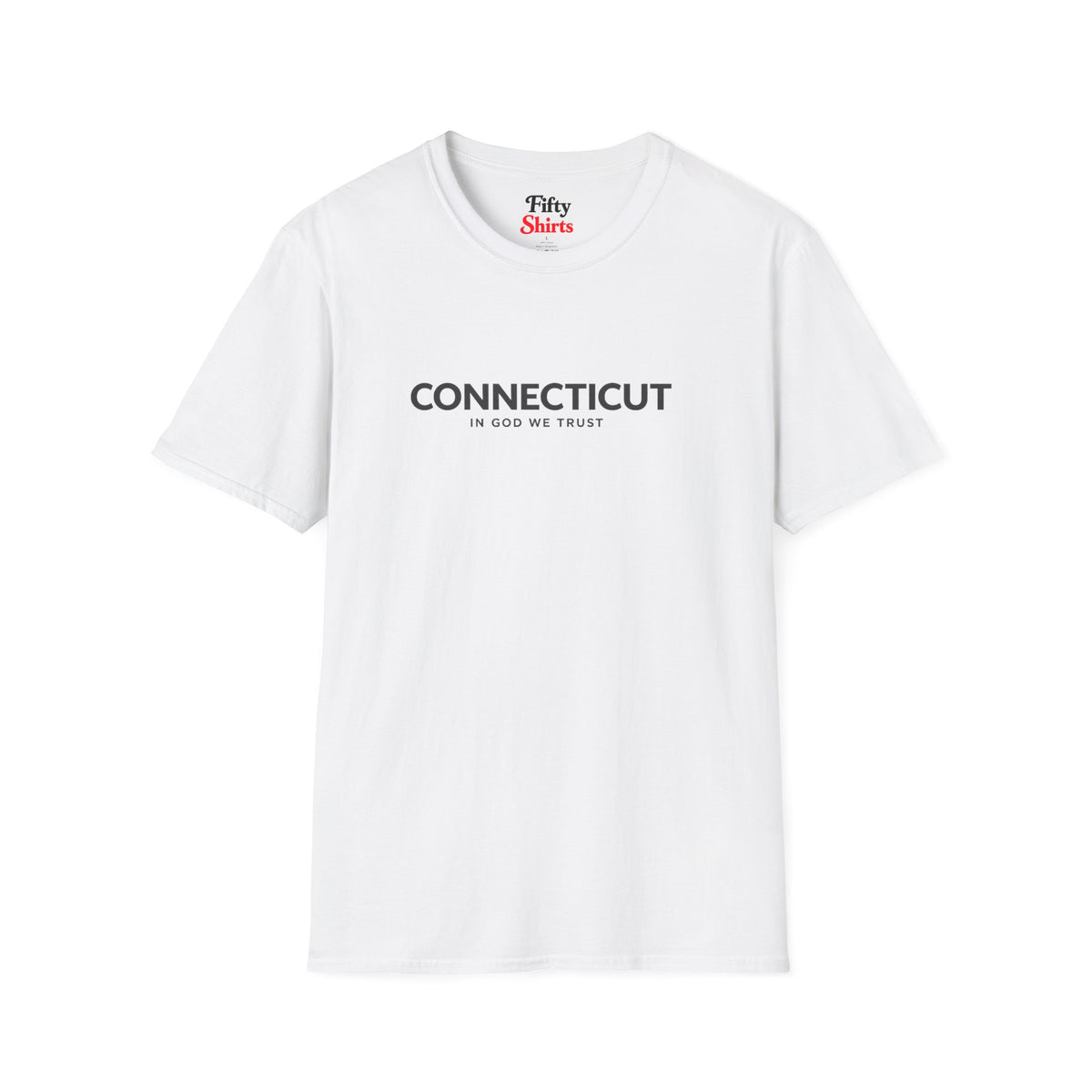 Connecticut All State In God We Trust Front Design Unisex Everyday Tee