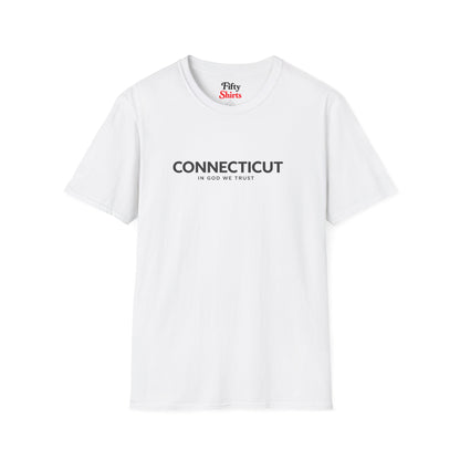 Connecticut All State In God We Trust Front Design Unisex Everyday Tee