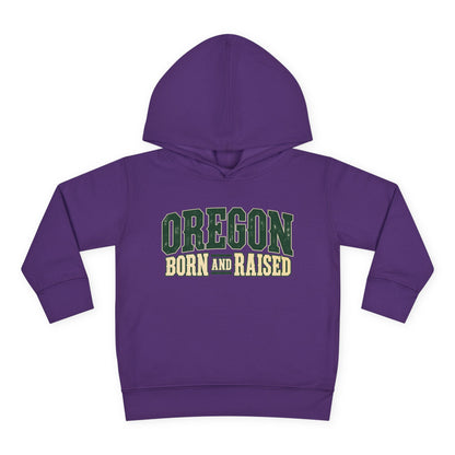 Oregon Born and Raised Pacific Northwest Americana Unisex Toddler Pullover Fleece Hoodie