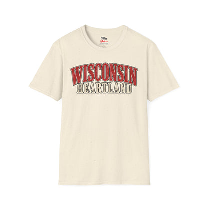 Wisconsin Heartland Unisex Softstyle T Shirt State Name Graphic Tee