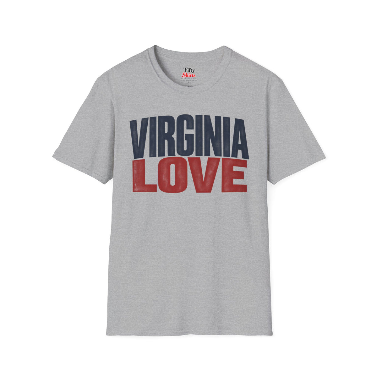 Virginia Love Unisex Softstyle T Shirt State Name Graphic Tee