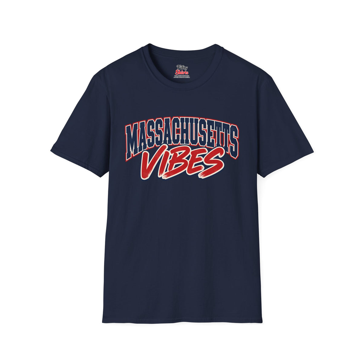 Massachusetts Vibes Unisex Softstyle T Shirt State Name Graphic Tee