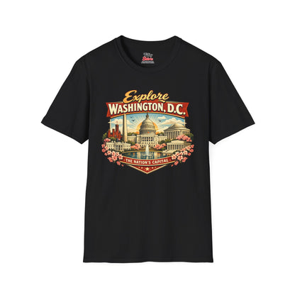 Explore Washington D.C. Unisex Softstyle T Shirt State Pride Graphic Tee Collections FS03