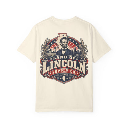 Illinois Land of Lincoln Suppy Co. Unisex Comfort Color 1717 Streetwear Graphic Tee