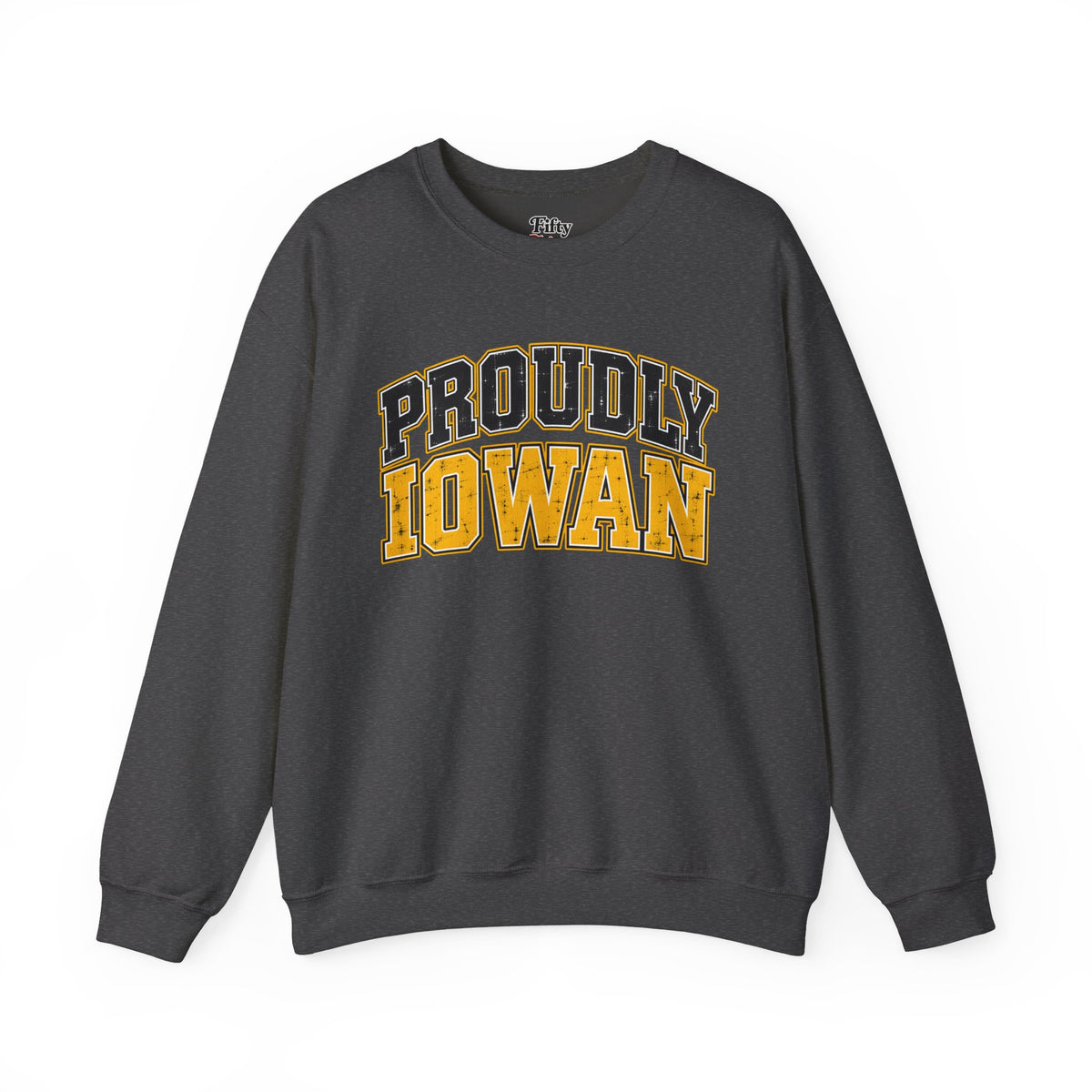 Proudly Iowan Iowa Unisex Crewneck Sweatshirt State Name Graphic
