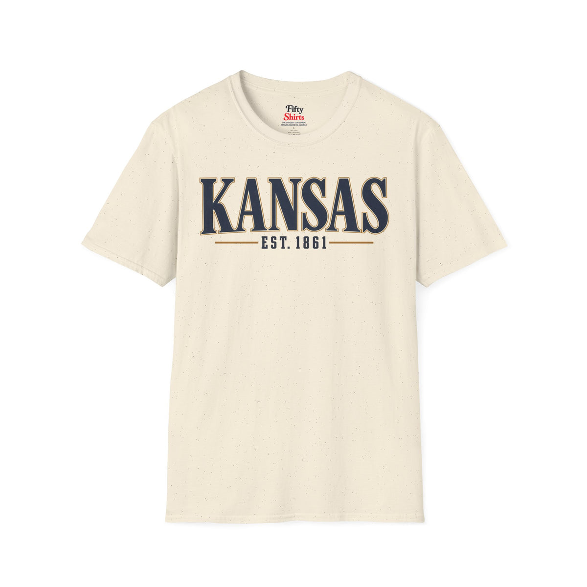 Kansas Est 1861 Unisex Softstyle T Shirt State Name Graphic Tee
