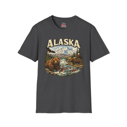 Alaska Wildlife Softstyle T Shirt State Pride Graphic Tee Collections FS03