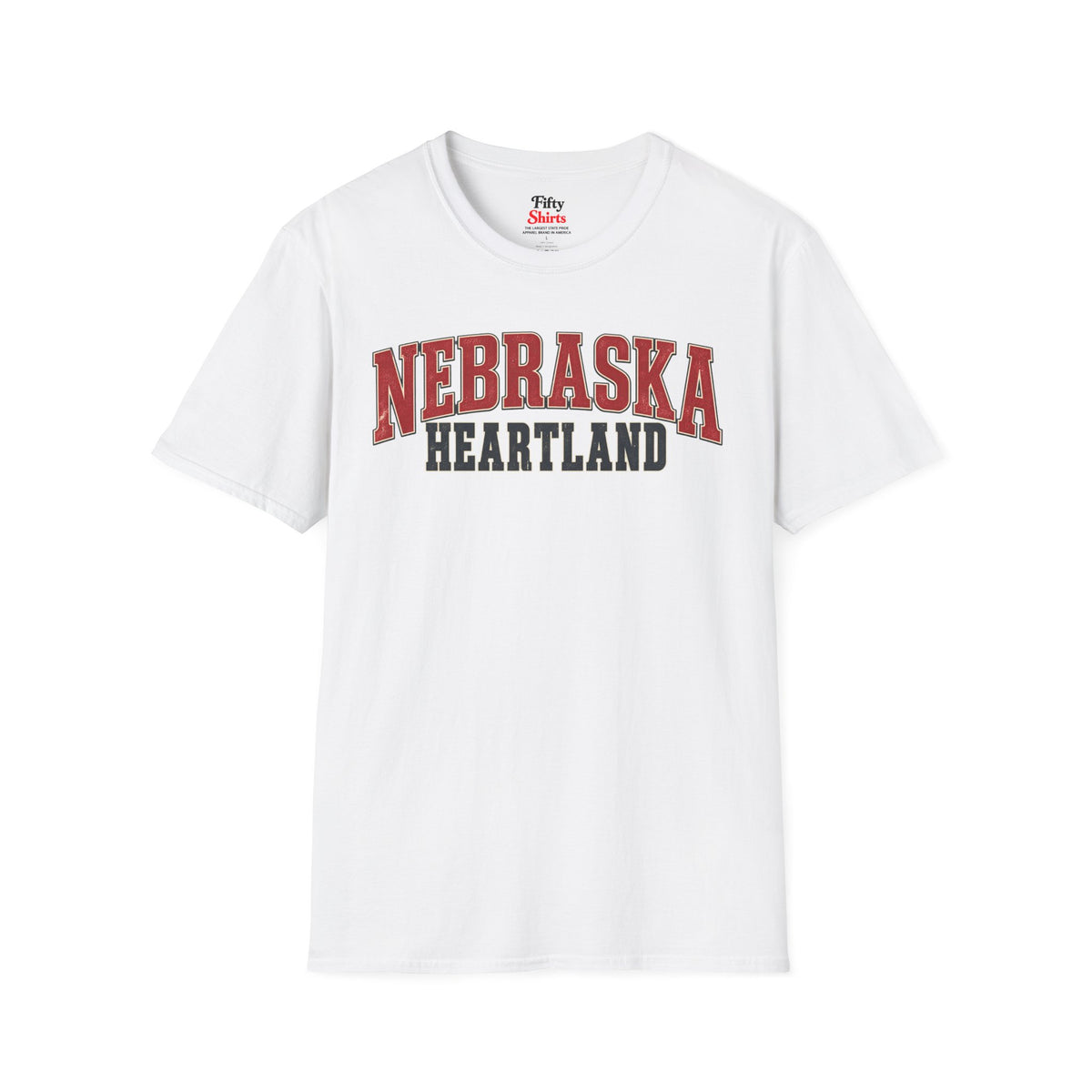 Nebraska Heartland Unisex Softstyle T Shirt State Name Graphic Tee