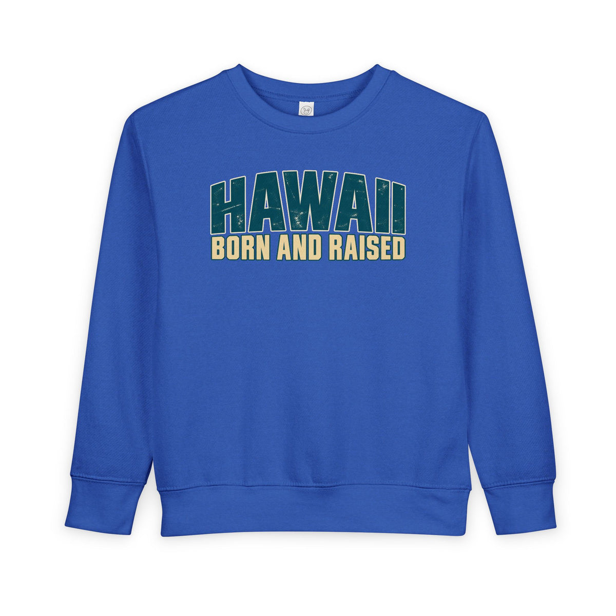 Hawaii Born and Raised Premium Surf Unisex Toddler Sweatshirt