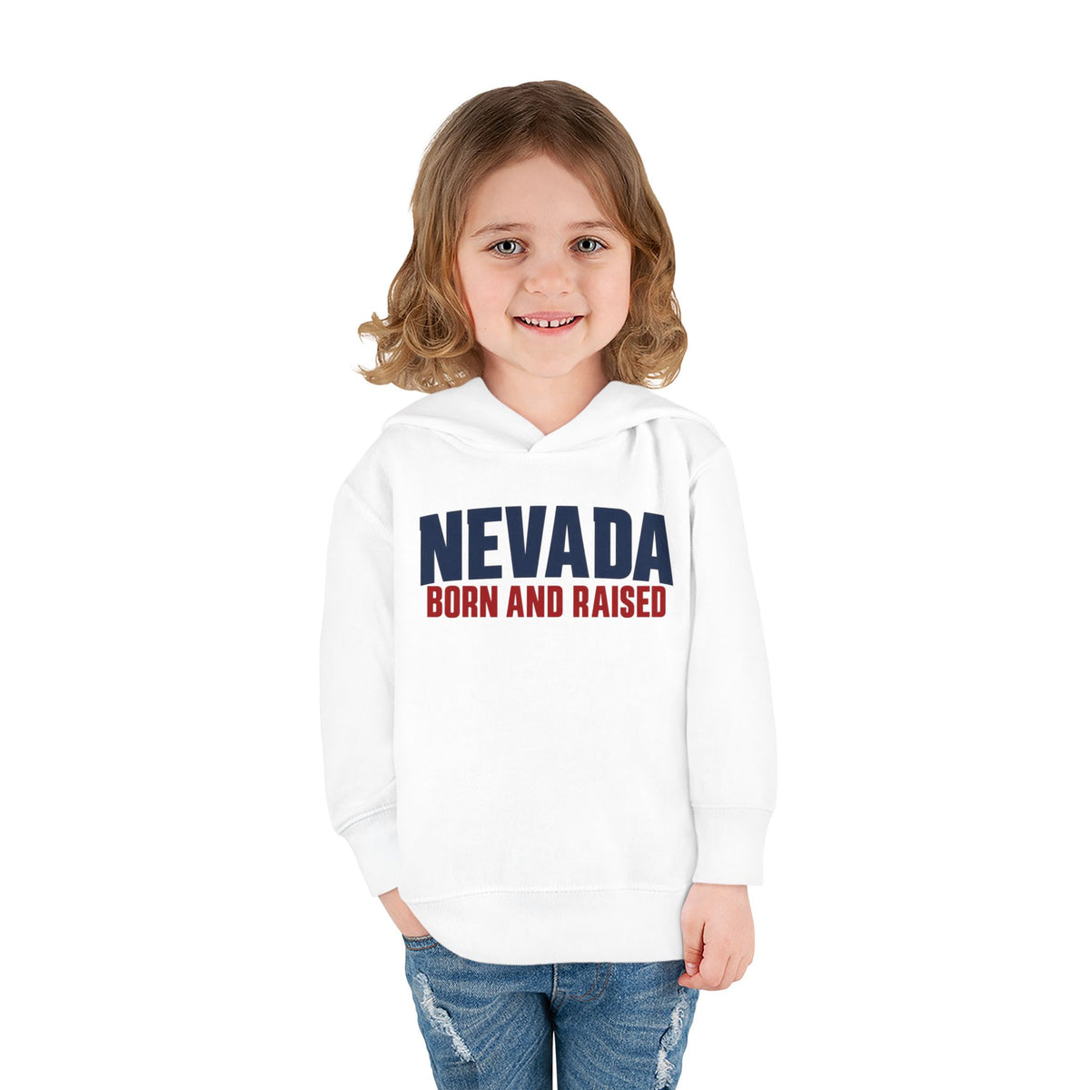 Nevada Born and Raised Minimal Heritage Unisex Toddler Pullover Fleece Hoodie