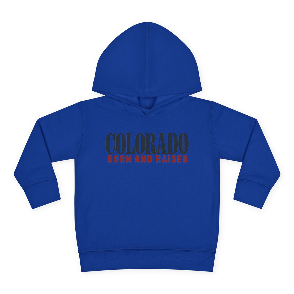 Colorado Born and Raised Premium Mountain Lifestyle Unisex Toddler Pullover Fleece Hoodie