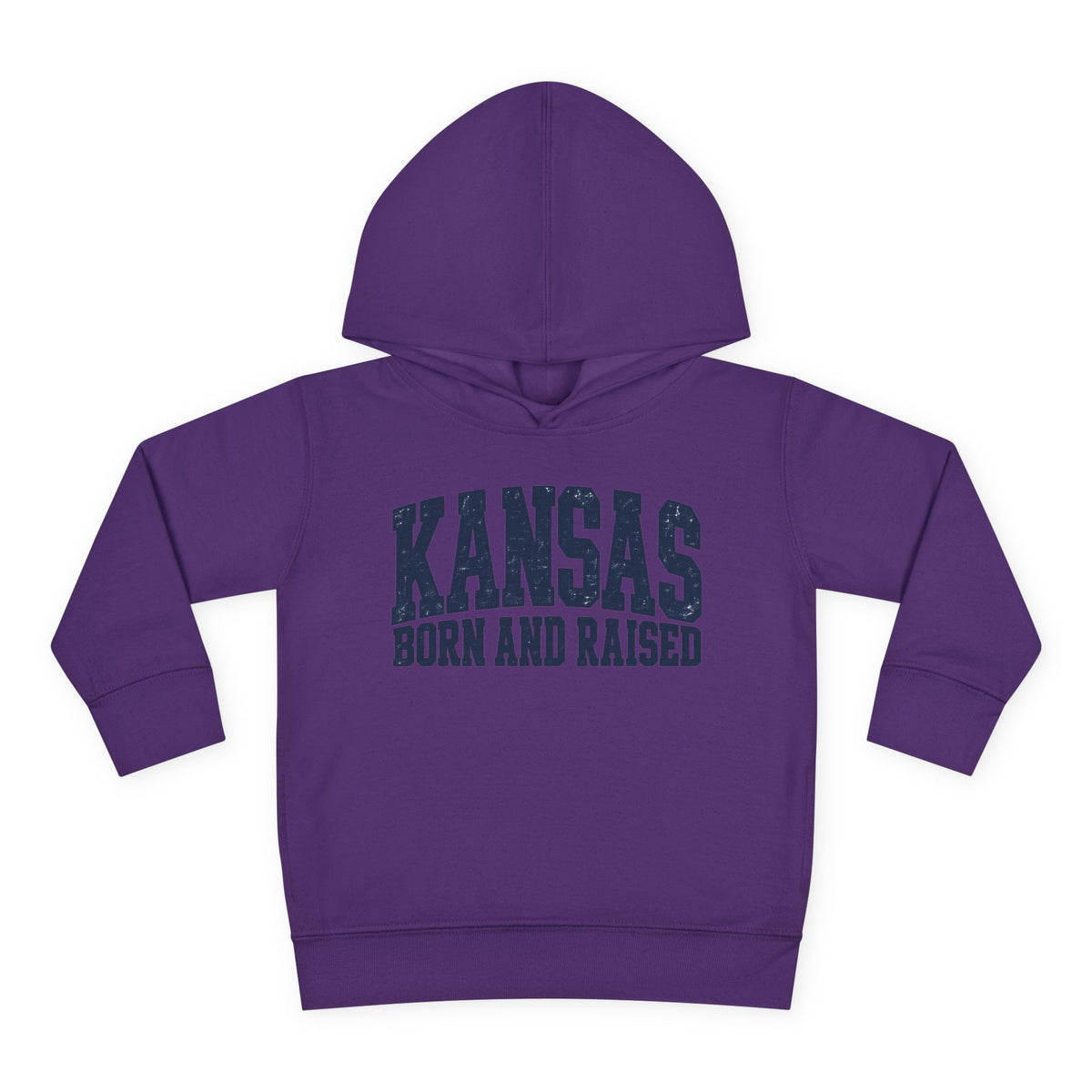 Kansas Born and Raised Bold Athletic Unisex Toddler Pullover Fleece Hoodie