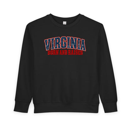 Virginia Born and Raised Vintage Workwear Unisex Toddler Sweatshirt