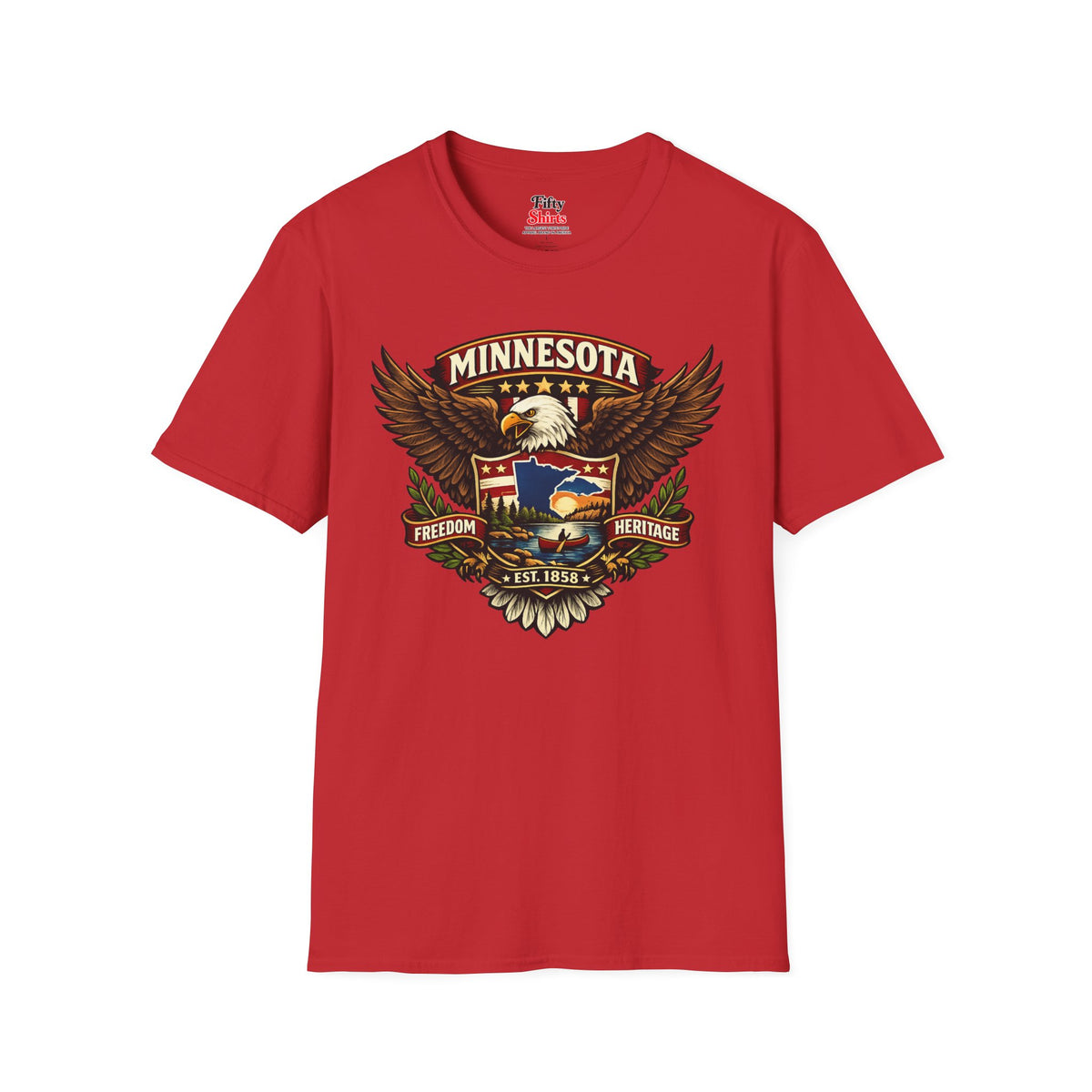 Minnesota Americana Eagle Unisex Softstyle T Shirt State Pride Graphic Tee Collections FS03