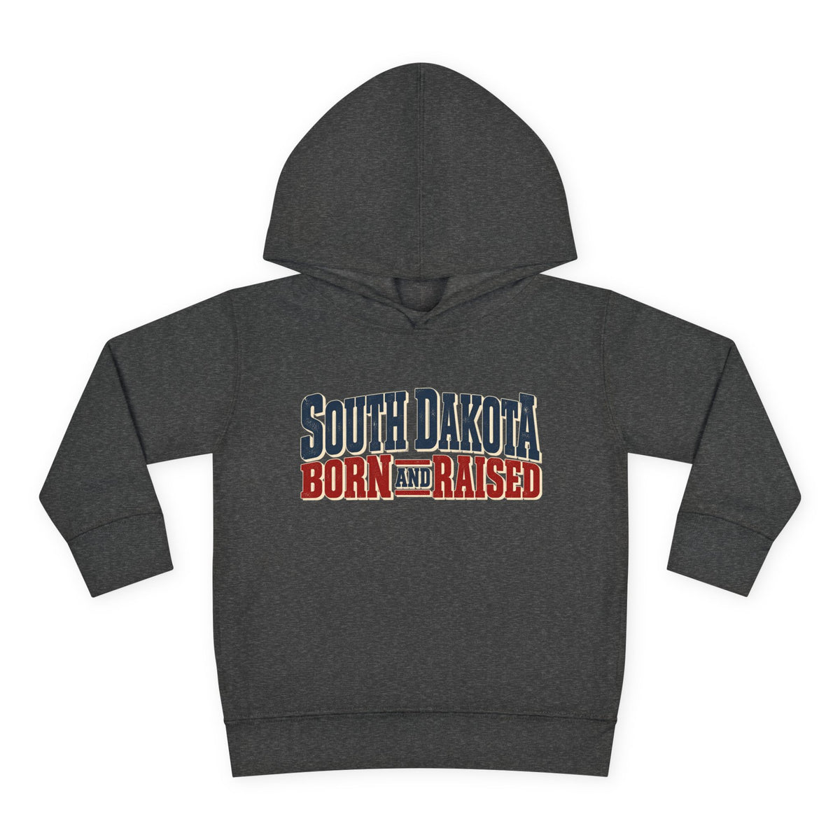 South Dakota Born and Raised Vintage Americana Unisex Toddler Pullover Fleece Hoodie